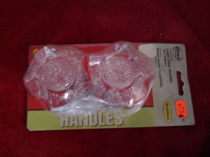 DANCO LARGE CLEAR BATHROOM FACET HANDLES