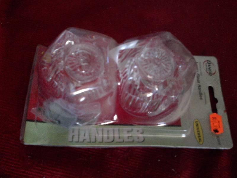 DANCO LARGE CLEAR BATHROOM FACET HANDLES