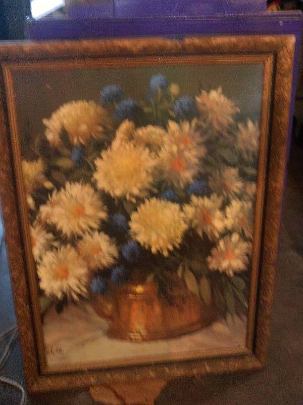VINTAGE OIL PAINTING AND FRAME