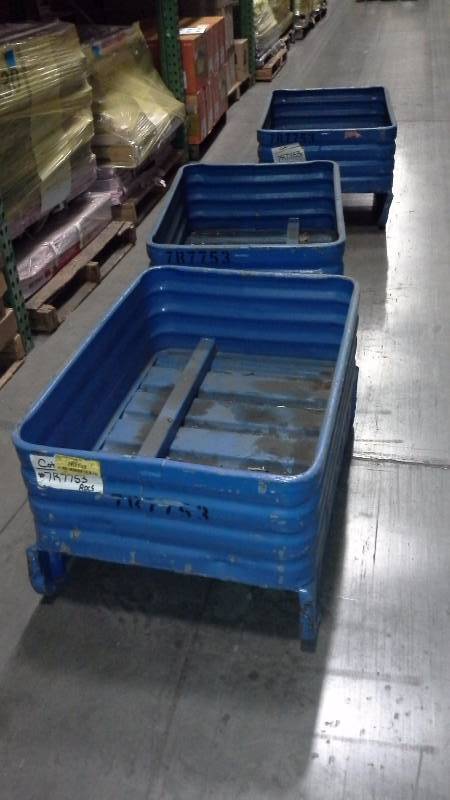 Three Metal Storage Bins