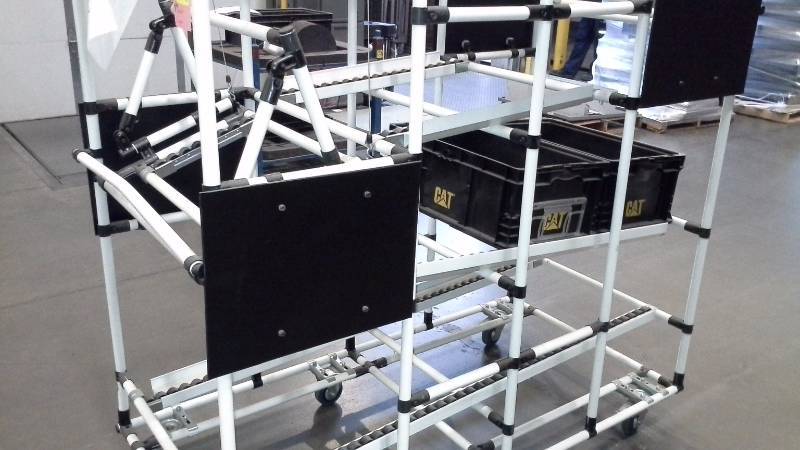 (18 Peice) Lean Manufacturing Flow Rack System