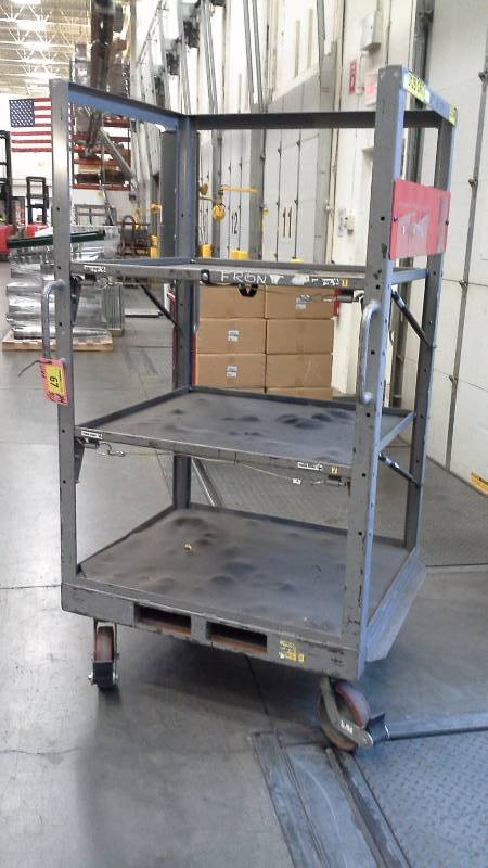 (4) Heavy Duty Rolling Carts with Retractable Shelving
