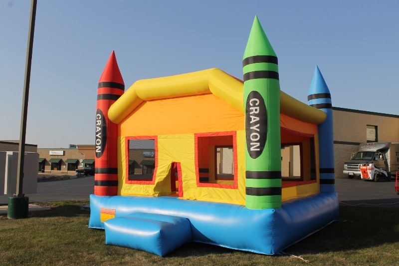 lot 2 image: Crayon Bounce House