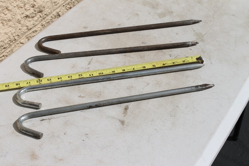 lot 66 image: (4) Tent and Table Metal Stakes - 12 x 18