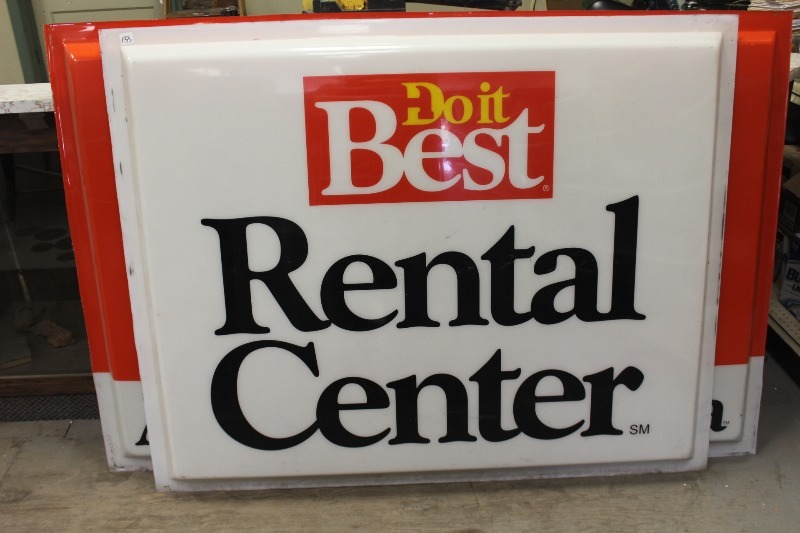 lot 133 image: Do It Best Rental Center Large Sign