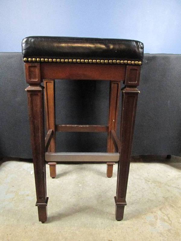 Square Wood Bar Stool
