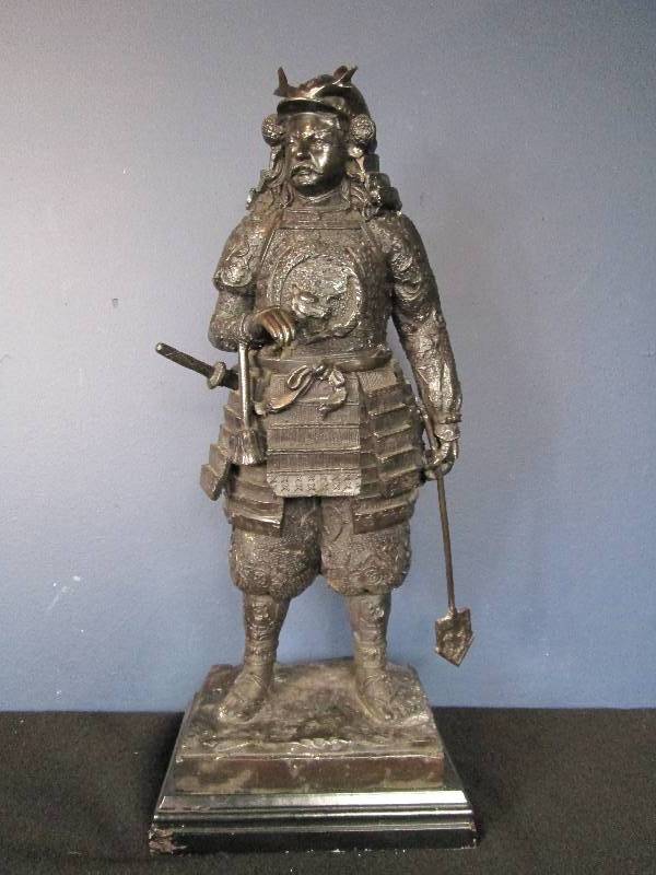 Vary large Bronze samurai warrior statue
