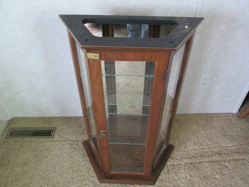 Angled Pressed Wood Cabinet