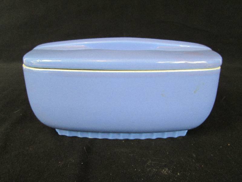 Hall Blue Montgomery Wards Refrigerator Covered Dish