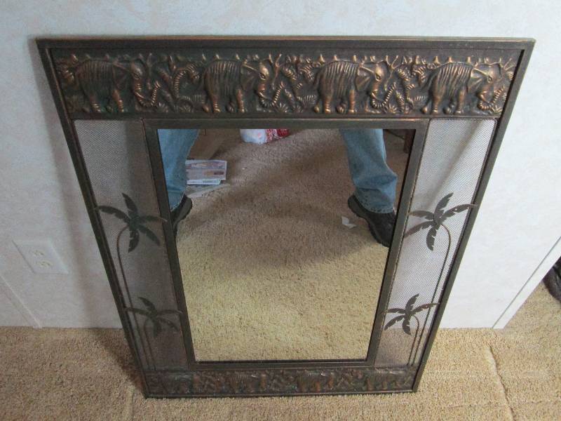 Heavy Steel Oil Rubbed Bronze Mirror