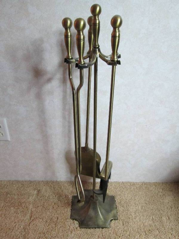 Brass Fire Place Set