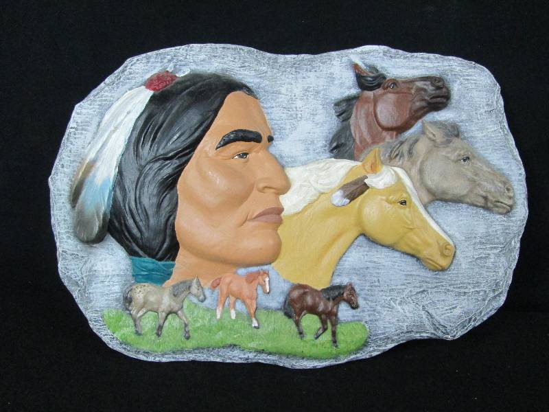 Horse & Indian Pottery Wall Art