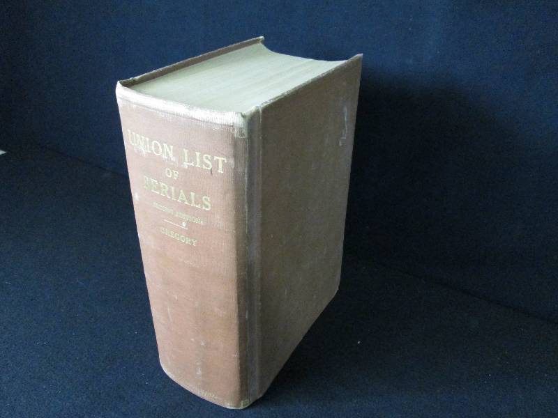 Union List Of Serials  Book