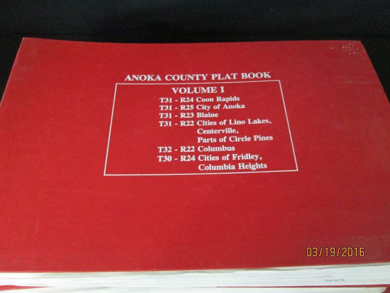 Anoka County Plat Book Volume 1