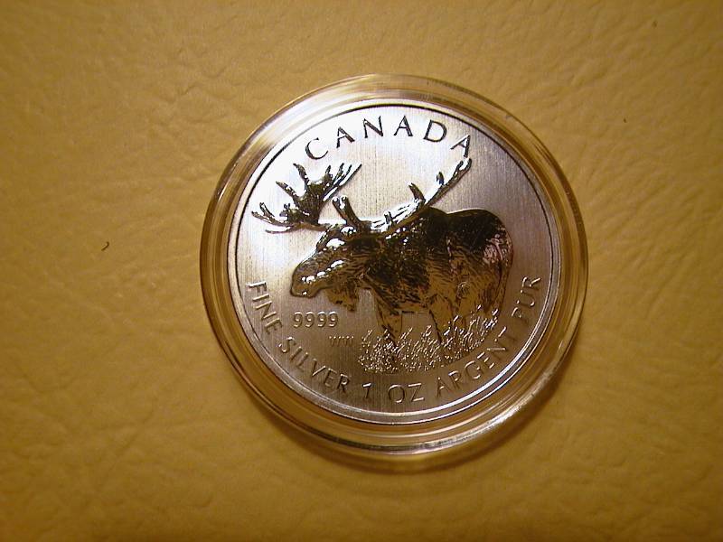3. 2012 1 oz Silver Canadian Moose Bullion Coin (Wildlife Series) BU