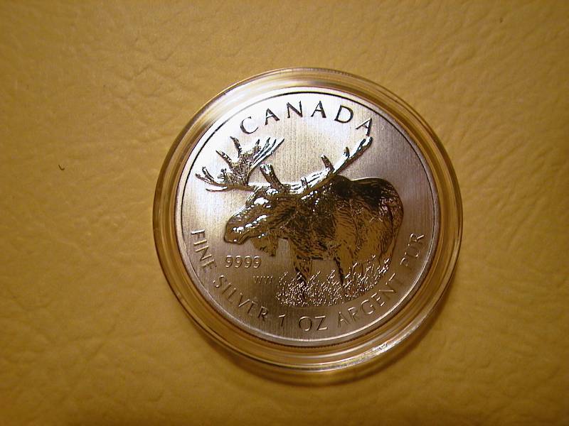 4. 2012 1 oz Silver Canadian Moose Bullion Coin (Wildlife Series) BU