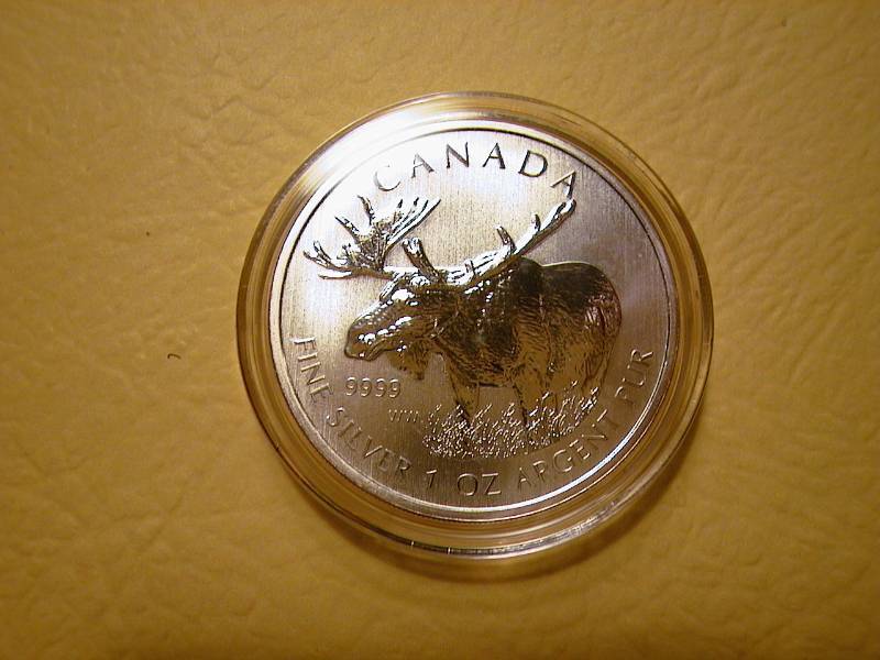 5. 2012 1 oz Silver Canadian Moose Bullion Coin (Wildlife Series) BU