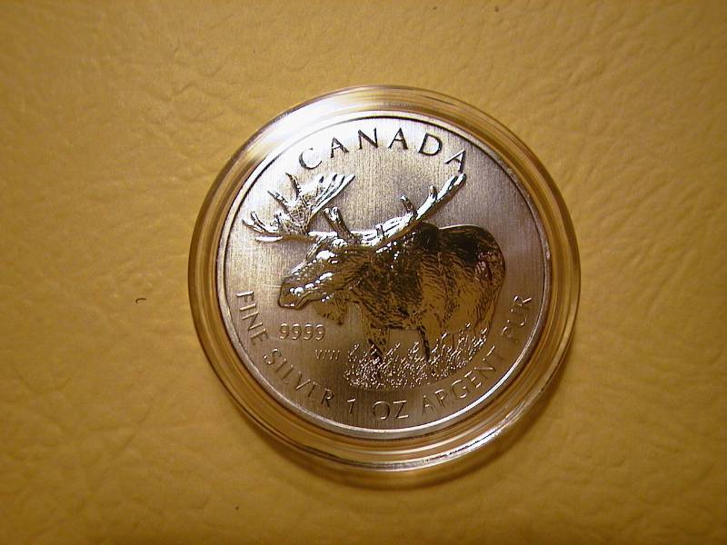 6. 2012 1 oz Silver Canadian Moose Bullion Coin (Wildlife Series) BU