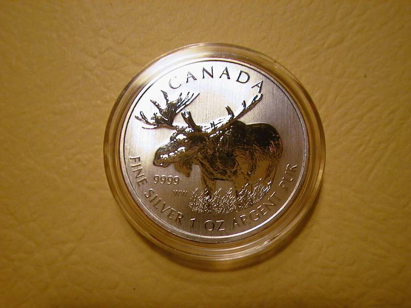 8. 2012 1 oz Silver Canadian Moose Bullion Coin (Wildlife Series) BU