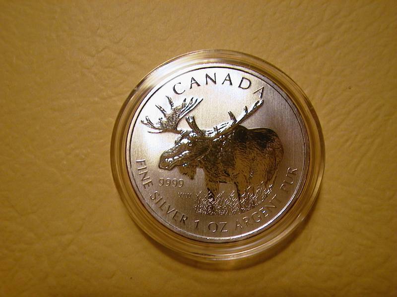 10. 2012 1 oz Silver Canadian Moose Bullion Coin (Wildlife Series) BU