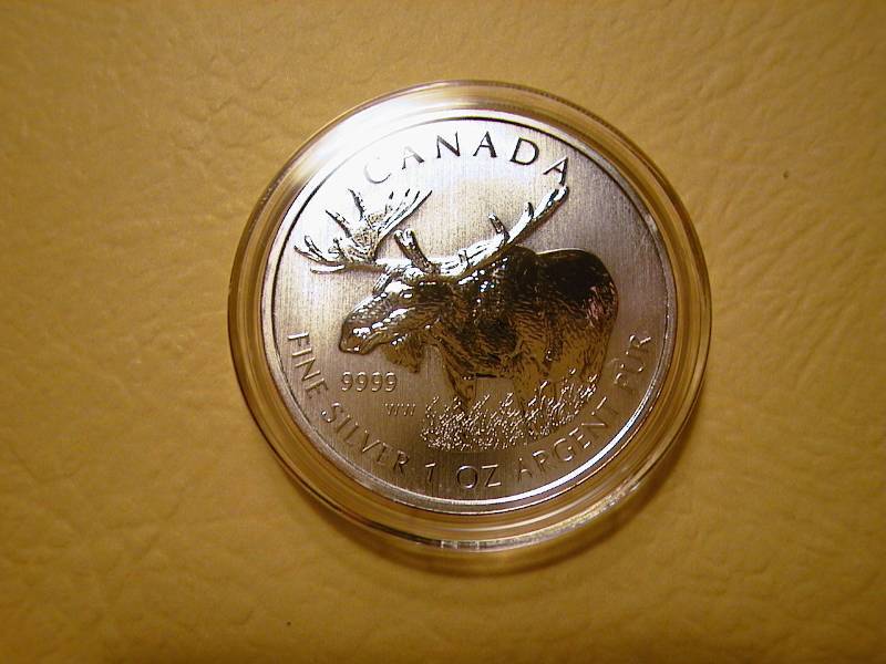 11. 2012 1 oz Silver Canadian Moose Bullion Coin (Wildlife Series) BU