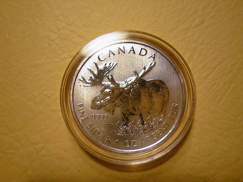 12. 2012 1 oz Silver Canadian Moose Bullion Coin (Wildlife Series) BU