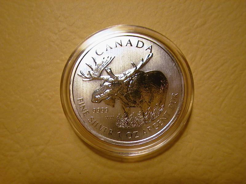 13. 2012 1 oz Silver Canadian Moose Bullion Coin (Wildlife Series) BU