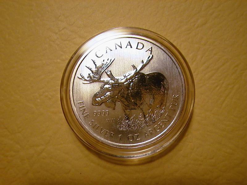 14. 2012 1 oz Silver Canadian Moose Bullion Coin (Wildlife Series) BU