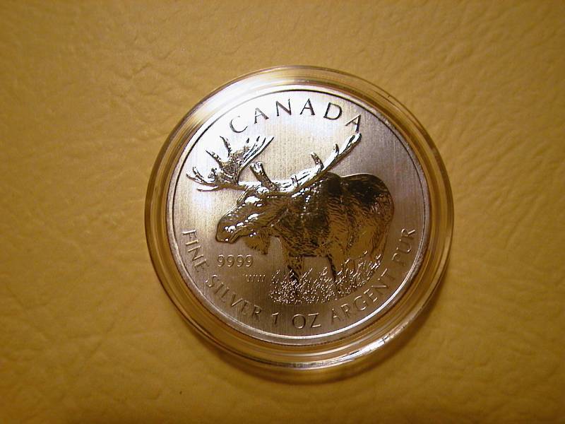 15. 2012 1 oz Silver Canadian Moose Bullion Coin (Wildlife Series) BU