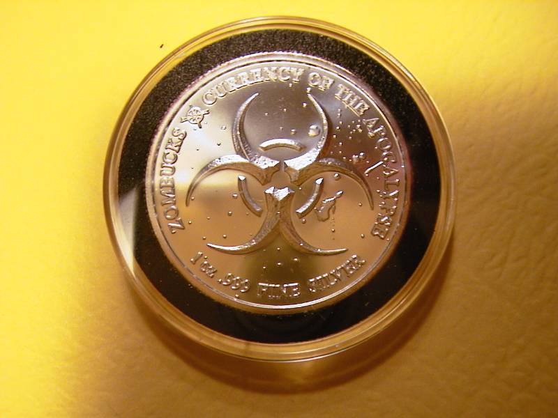 31. 2018 SILVER ZOMBUFF ZOMBUCKS 1 TROY OZ .999 FINE AMERICAN BUFFALO