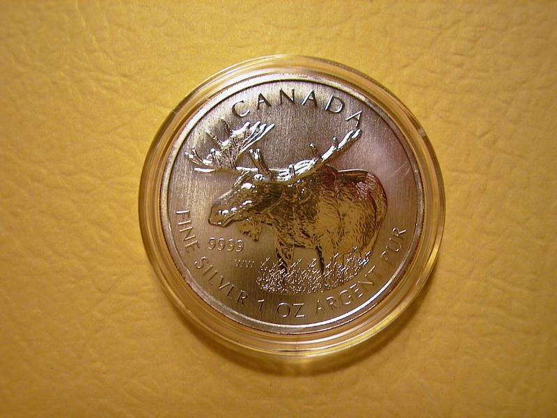 59. 2012 1 oz Silver Canadian Moose Bullion Coin (Wildlife Series) BU