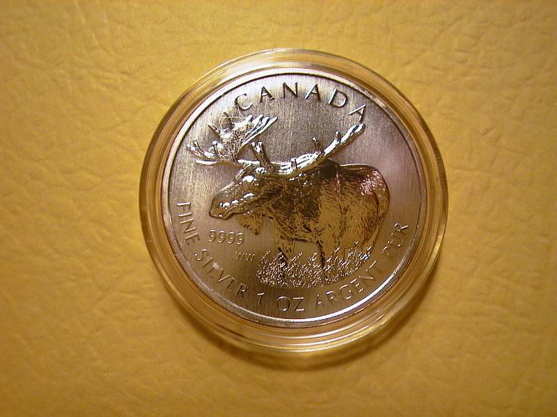60. 2012 1 oz Silver Canadian Moose Bullion Coin (Wildlife Series) BU