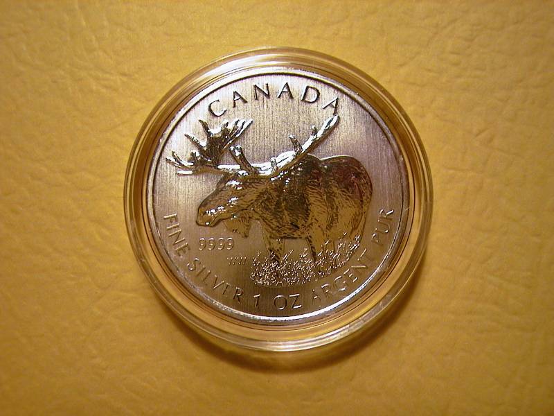 61. 2012 1 oz Silver Canadian Moose Bullion Coin (Wildlife Series) BU