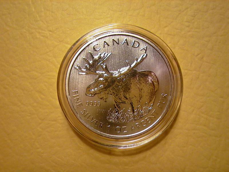 62. 2012 1 oz Silver Canadian Moose Bullion Coin (Wildlife Series) BU