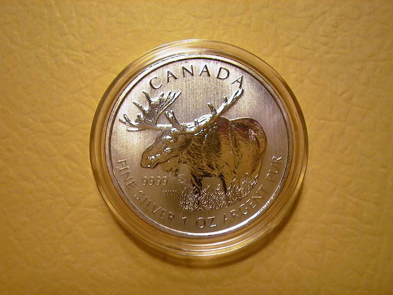 64. 2012 1 oz Silver Canadian Moose Bullion Coin (Wildlife Series) BU