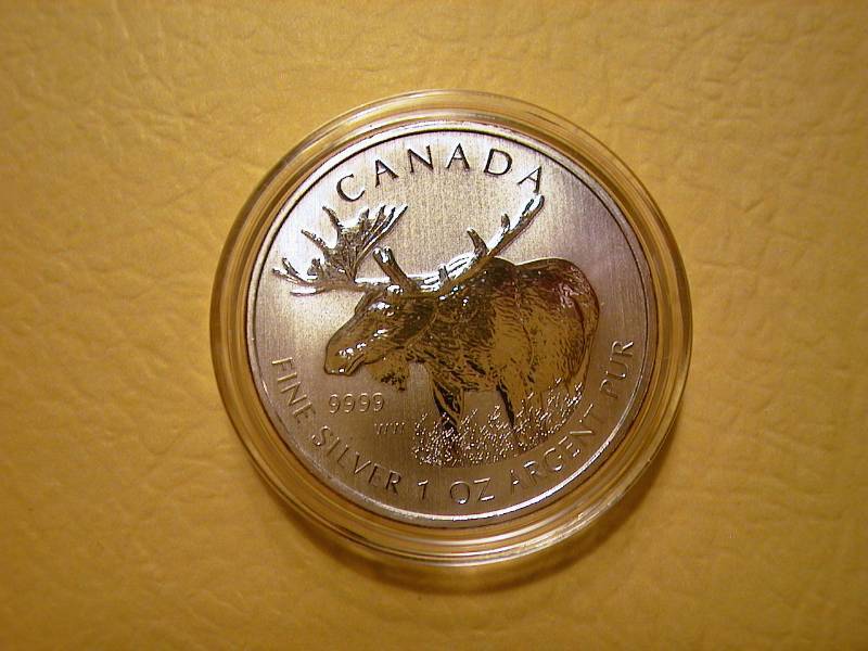 66. 2012 1 oz Silver Canadian Moose Bullion Coin (Wildlife Series) BU