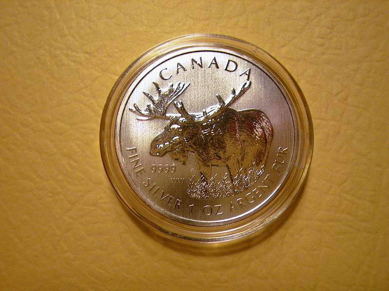 69. 2012 1 oz Silver Canadian Moose Bullion Coin (Wildlife Series) BU