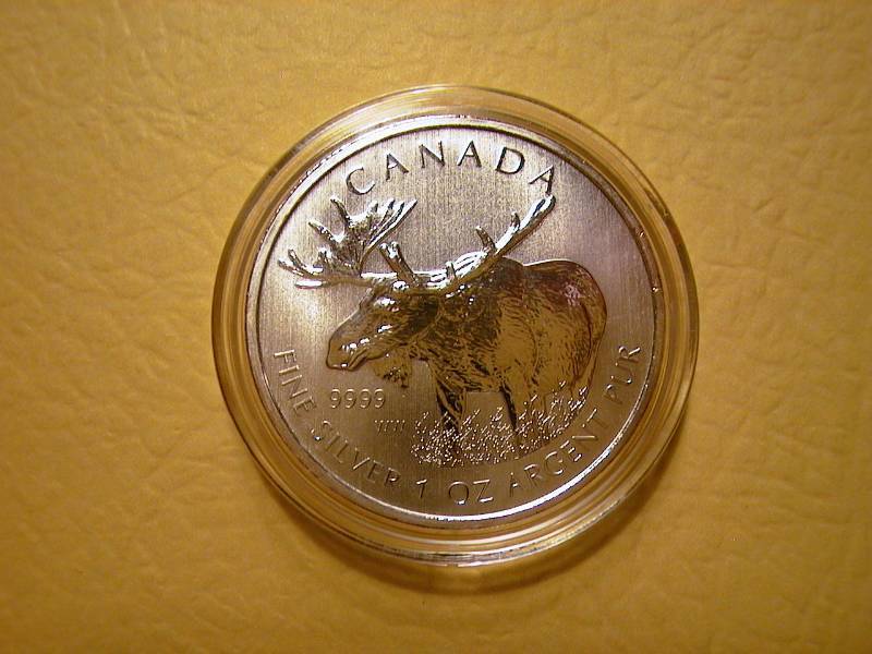70. 2012 1 oz Silver Canadian Moose Bullion Coin (Wildlife Series) BU