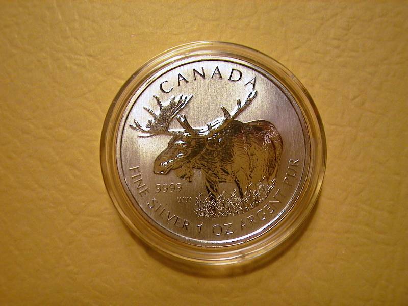 71. 2012 1 oz Silver Canadian Moose Bullion Coin (Wildlife Series) BU