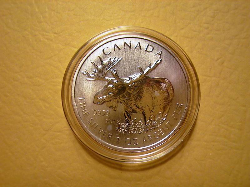 72. 2012 1 oz Silver Canadian Moose Bullion Coin (Wildlife Series) BU