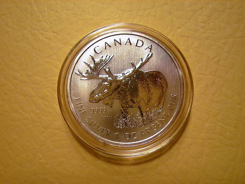 73. 2012 1 oz Silver Canadian Moose Bullion Coin (Wildlife Series) BU