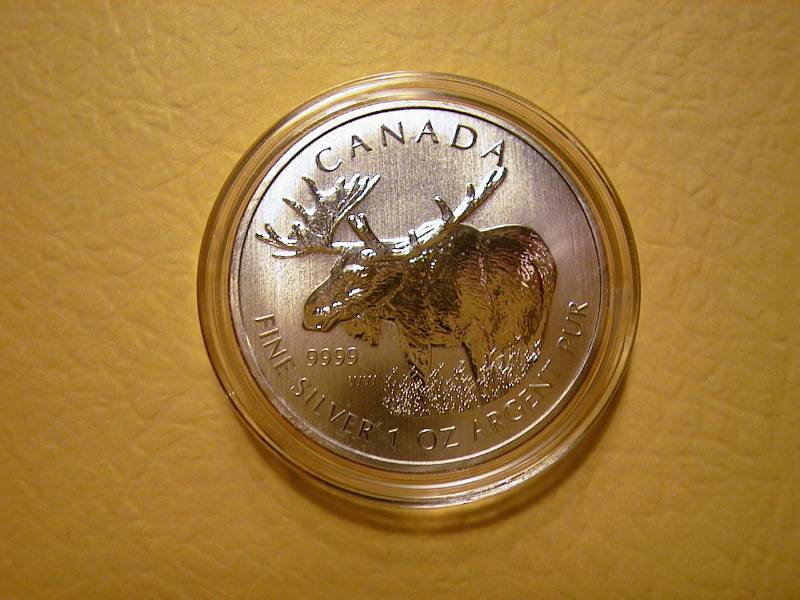 74. 2012 1 oz Silver Canadian Moose Bullion Coin (Wildlife Series) BU