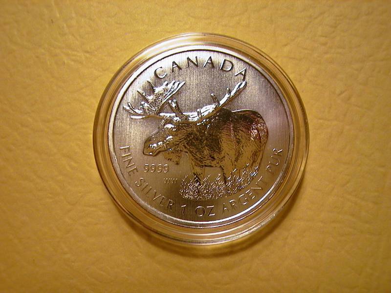 75. 2012 1 oz Silver Canadian Moose Bullion Coin (Wildlife Series) BU