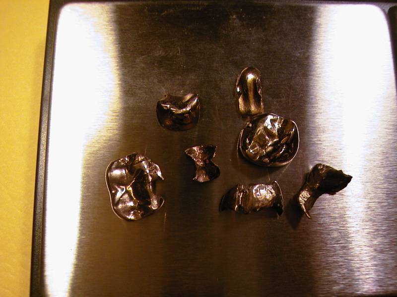 98. 9.7 grams 18K Gold Yellow Dental Gold Scrap Clean