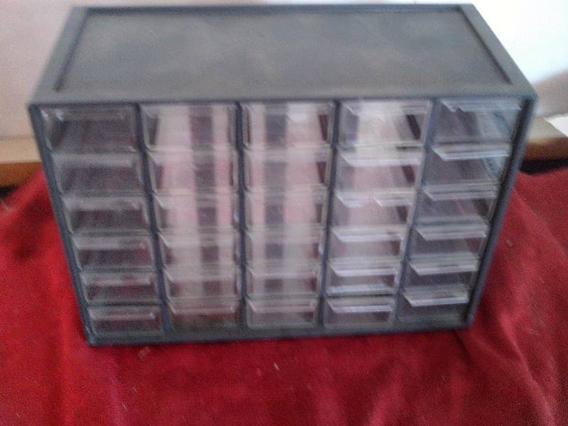 GREY PLASTIC PARTS BIN