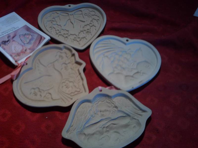 4 CLAY COOKIE MOLDS