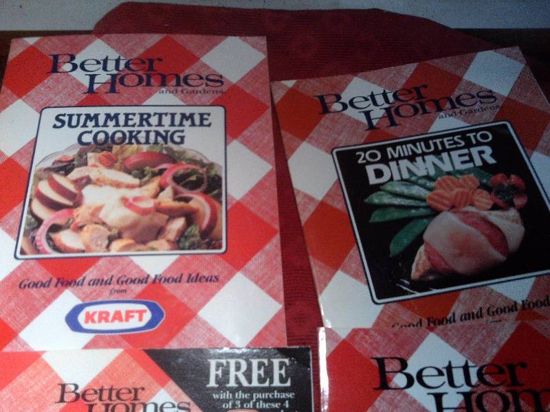 4 collectible better homes and gardens cookbooks