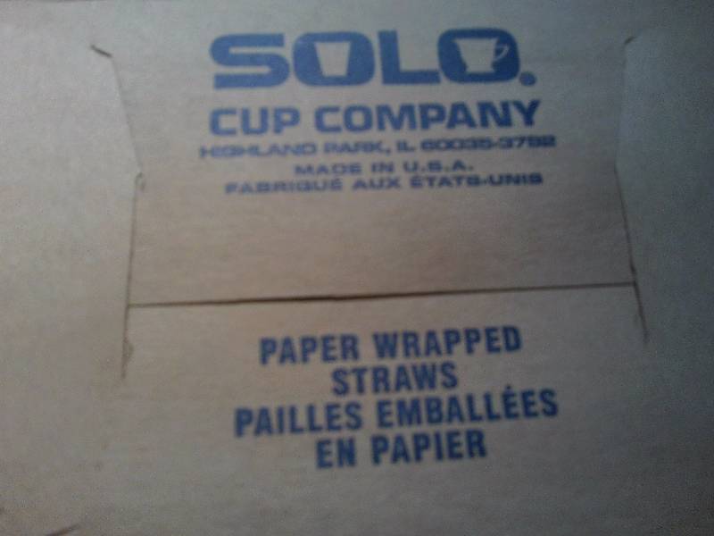 3 boxes solo wrapped drinking straws