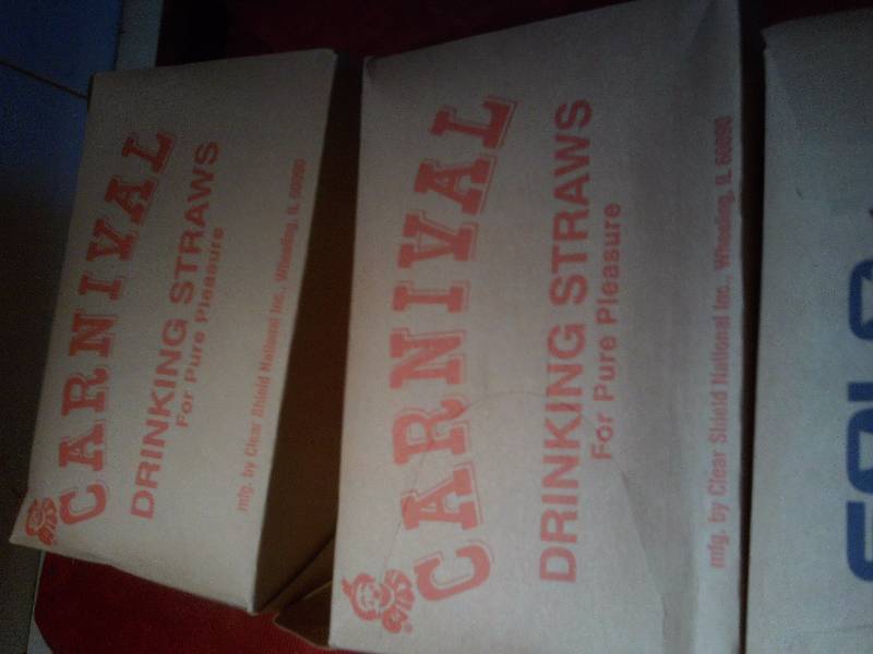 2 full boxes carnival straws 1 solo