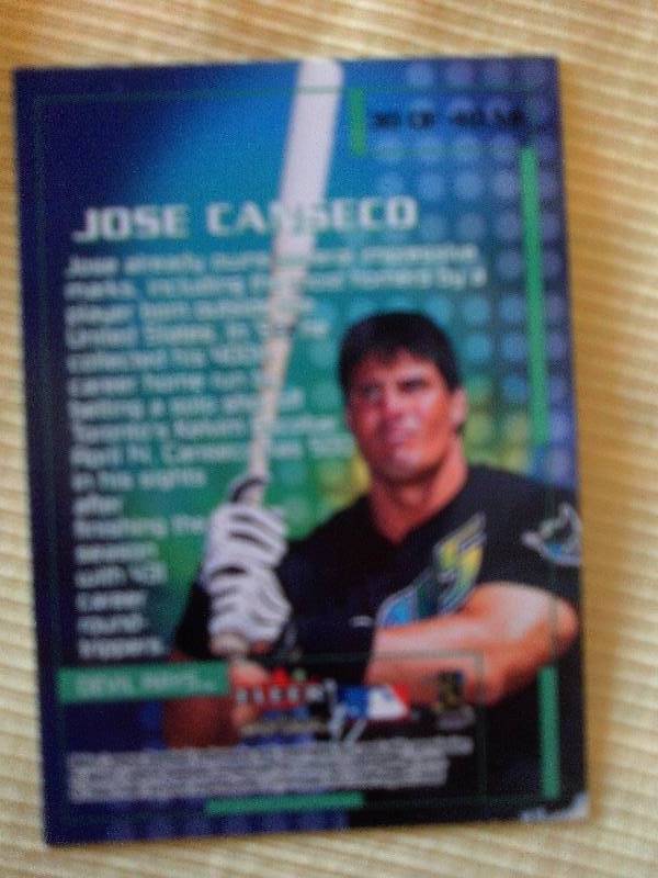jose canseco baseball card